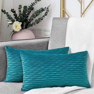 Fascidorm Striped Velvet accent Pillow